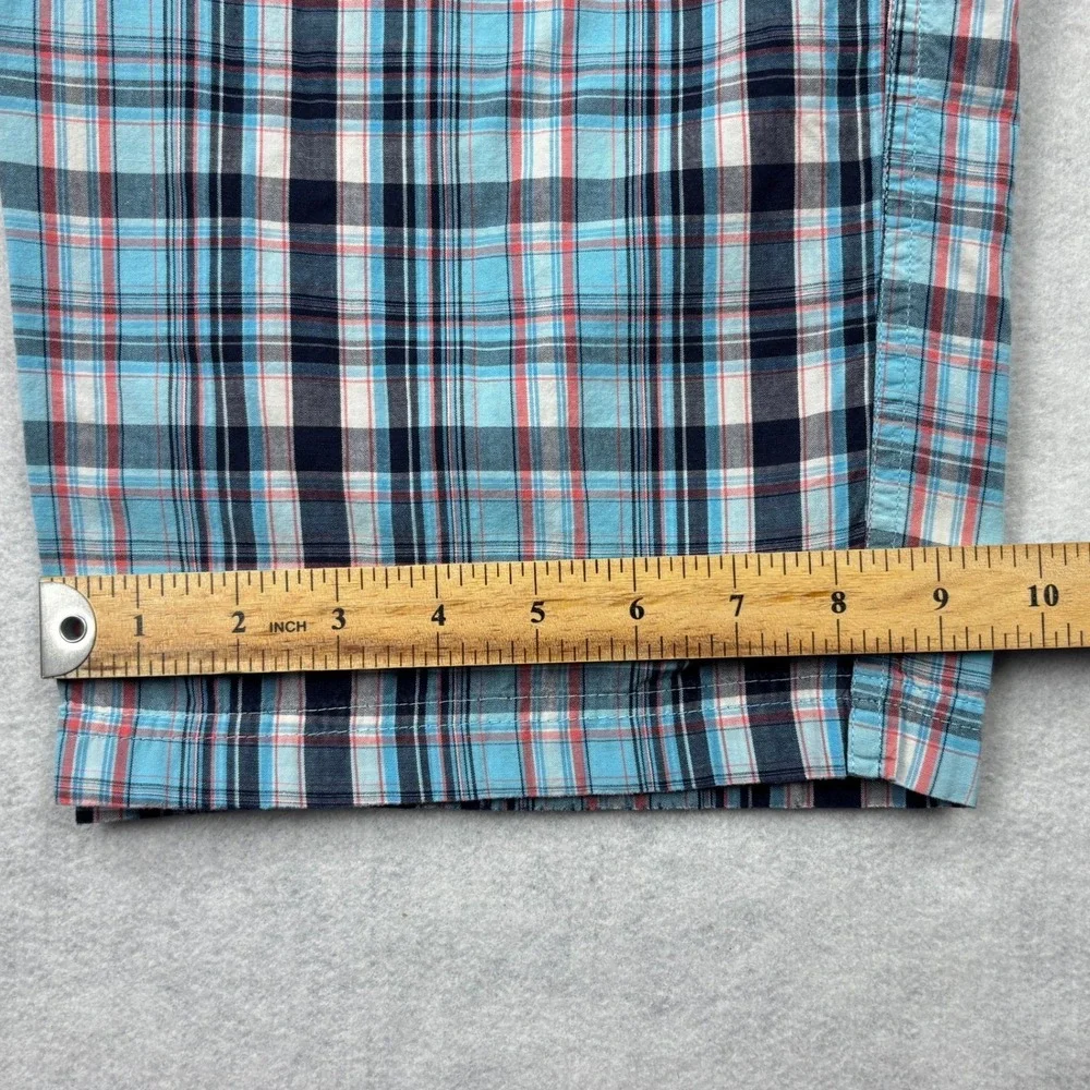 Tommy Bahama Pants Mens Large Blue Pink Plaid Cotton Pajama Sleep Lounge Pants L
